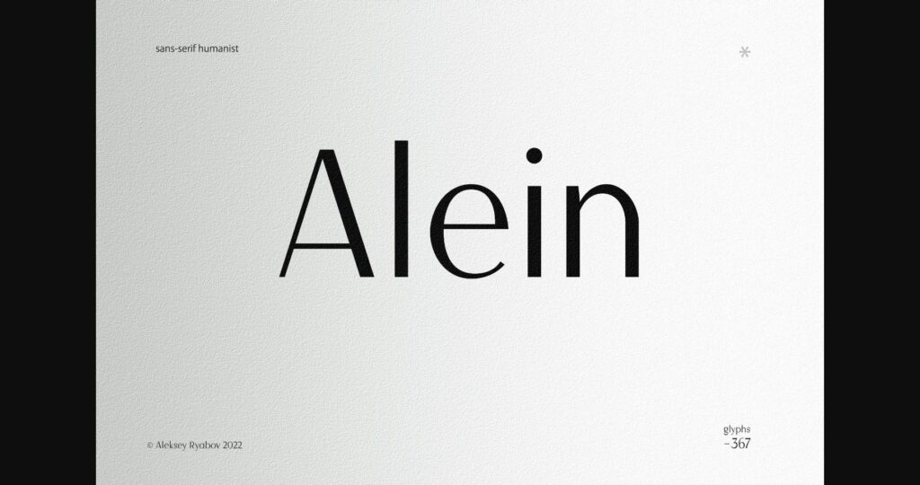 Alein Font Poster 1