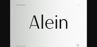 Alein Font Poster 1