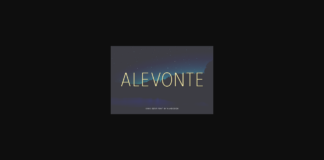 Alevonte Font Poster 1