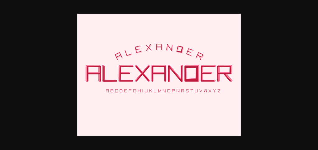 Alexander Font Poster 3