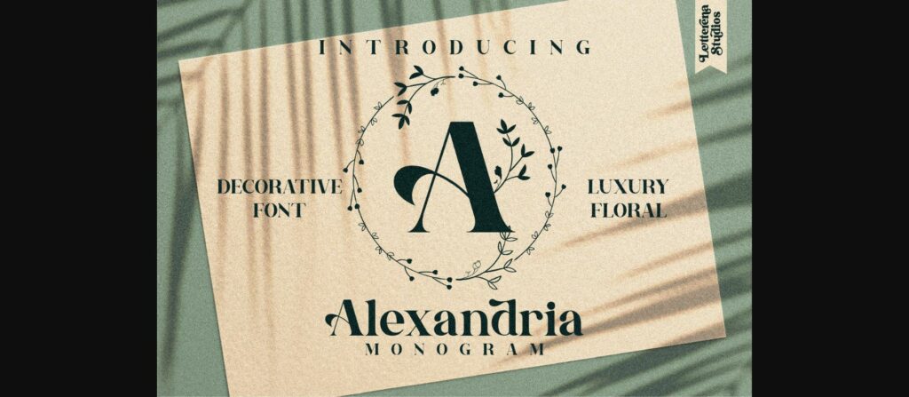 Alexandria Monogram Font Poster 3