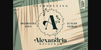 Alexandria Monogram Font Poster 1