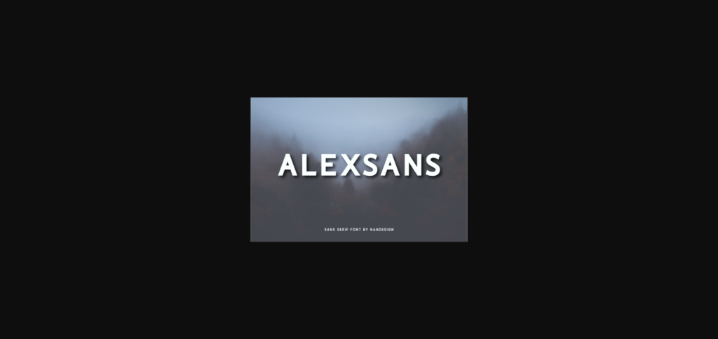 Alexsans Font Poster 3