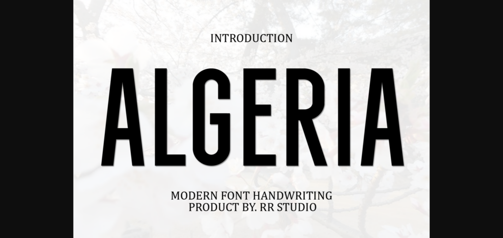 Algeria Font Poster 3