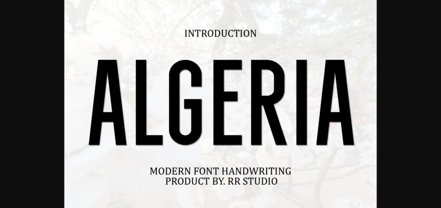 Algeria Font Poster 3