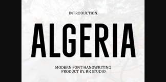 Algeria Font Poster 1