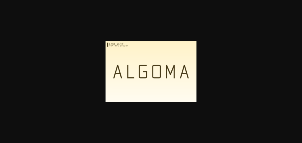 Algoma Font Poster 3