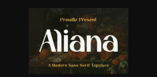 Aliana Font Poster 1