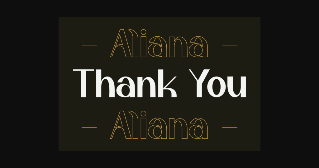 Aliana Font Poster 6