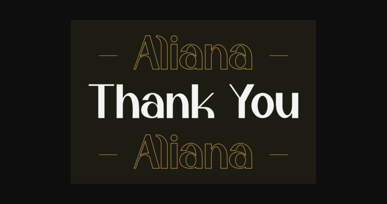 Aliana Font Poster 6