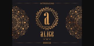 Alice Monogram Font Poster 1