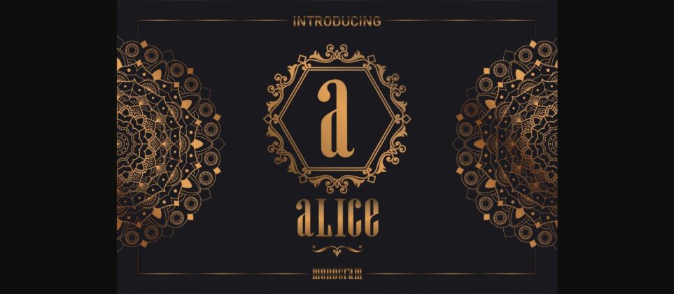 Alice Monogram Font Poster 1