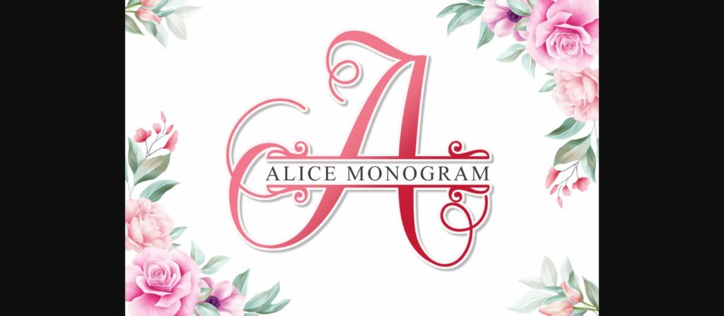 Alice Monogram Font Poster 3
