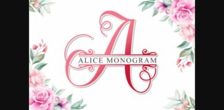 Alice Monogram Font Poster 1