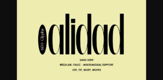 Alidad Font Poster 1