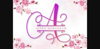 Alina Monogram Font Font Poster 1