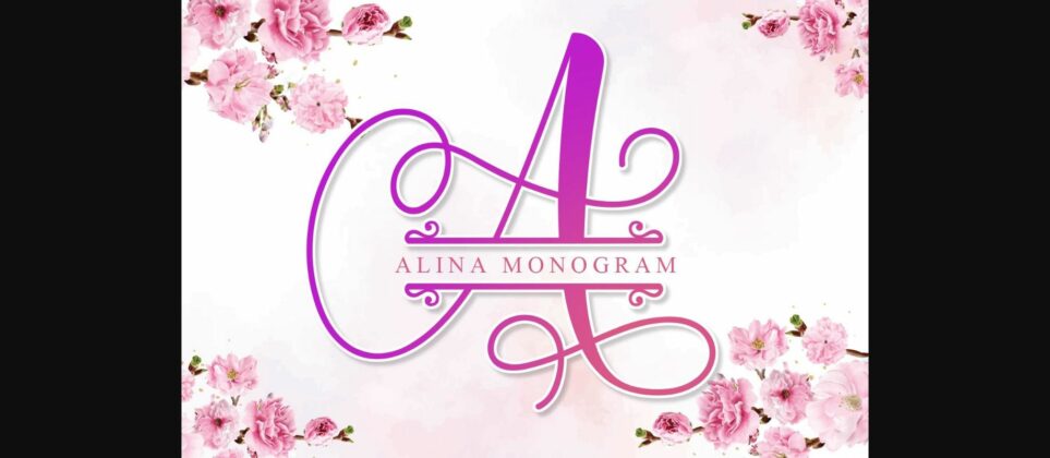 Alina Monogram Font Font Poster 1