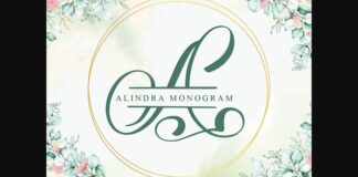 Alindra Monogram Font Poster 1
