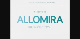 Allomira Font Poster 1