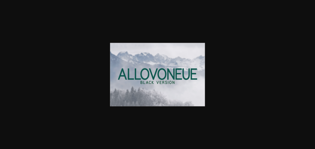 Allovoneue Black Font Poster 3