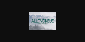 Allovoneue Black Font Poster 1