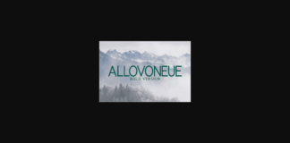 Allovoneue Bold Font Poster 1