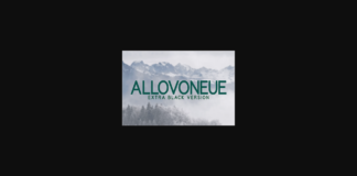 Allovoneue Extra Black Font Poster 1