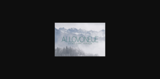 Allovoneue Extra Light Font Poster 1