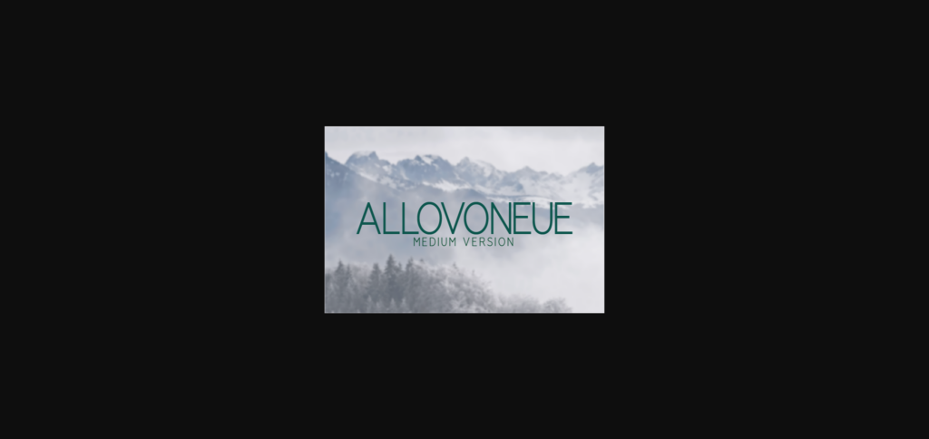 Allovoneue Medium Font Poster 3