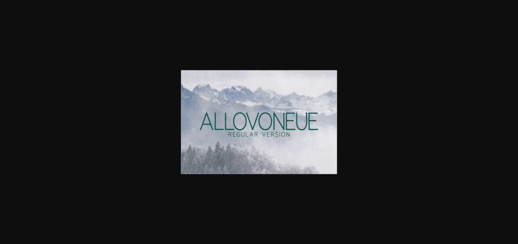 Allovoneue Regular Font Poster 3