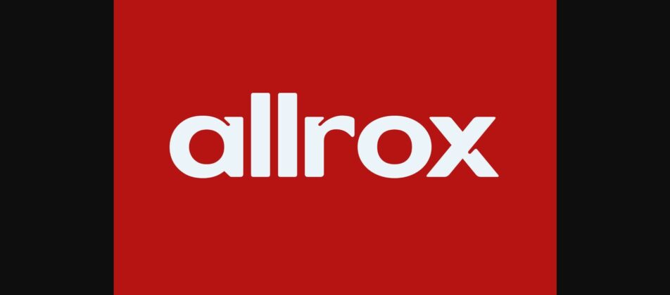 Allrox Font Poster 3