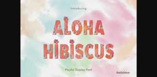 Aloha Hibiscus Font Poster 1