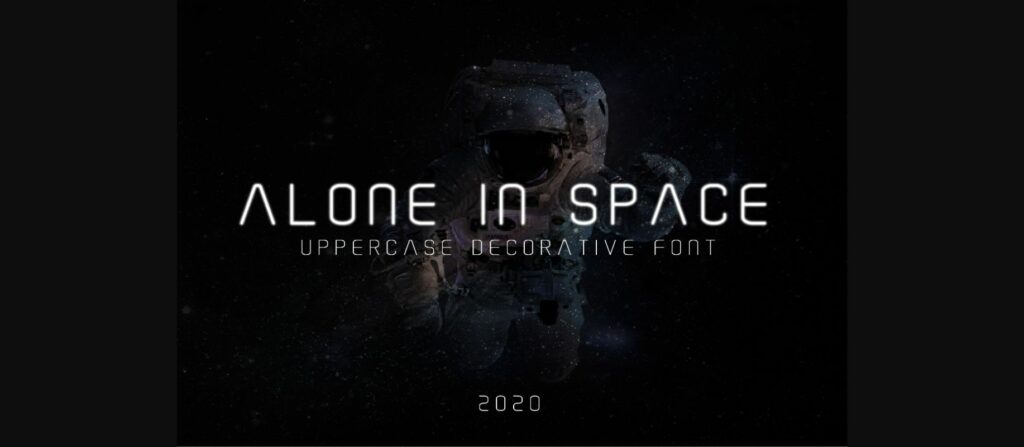 Alone in Space Font Poster 1