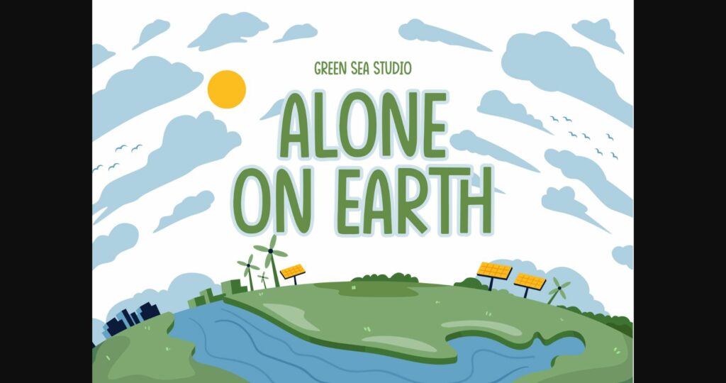 Alone on Earth Font Poster 8