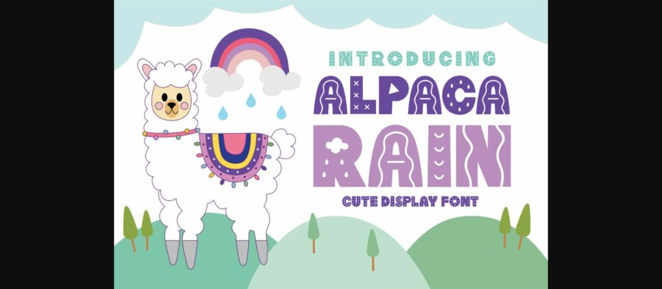 Alpaca Rain Font Poster 3