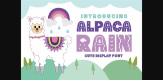 Alpaca Rain Font Poster 1