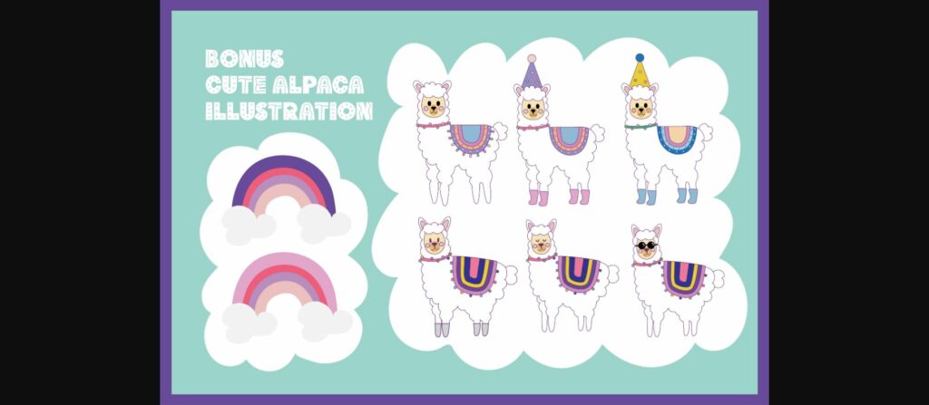 Alpaca Rain Font Poster 6