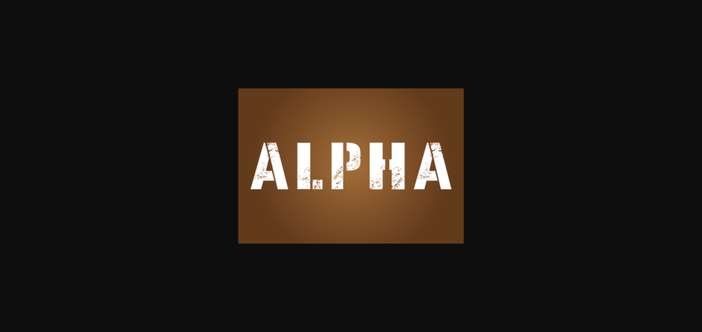 Alpha Font Poster 3