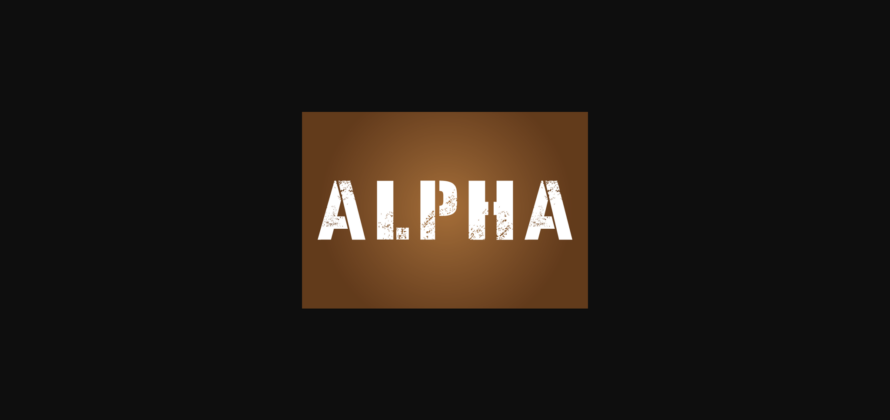 Alpha Font Poster 3