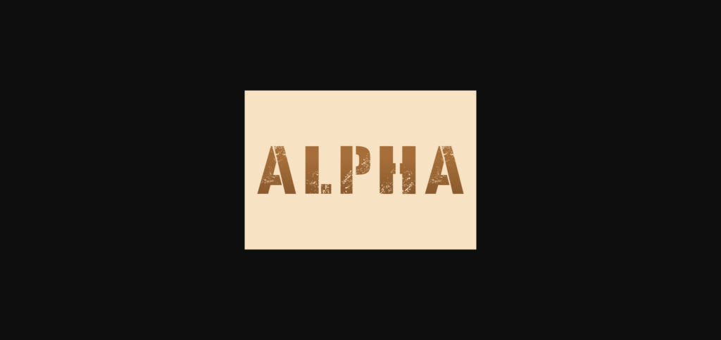 Alpha Font Poster 4