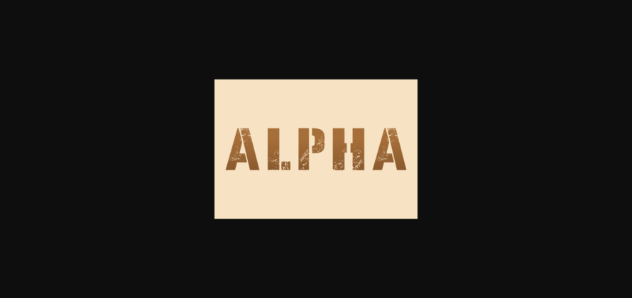 Alpha Font Poster 4