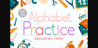 Alphabet Practice Font Poster 1