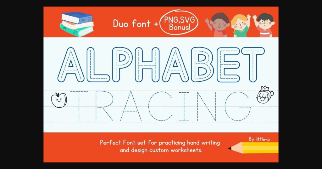 Alphabet Tracing Font Poster 3