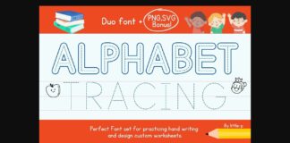 Alphabet Tracing Font Poster 1