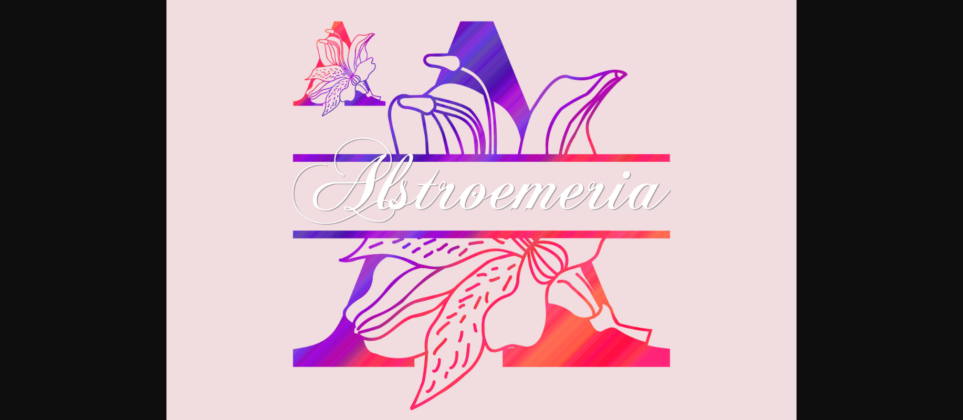 Alstroemeria Split Font Poster 3