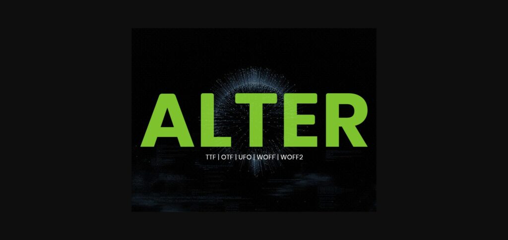 Alter Font Poster 3