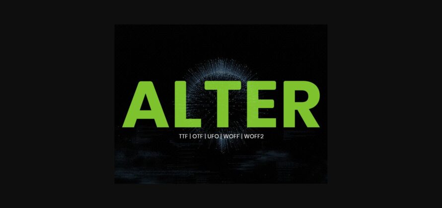 Alter Font Poster 3