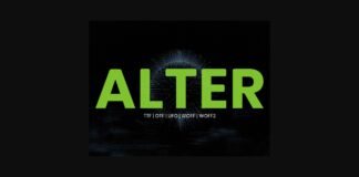 Alter Font Poster 1