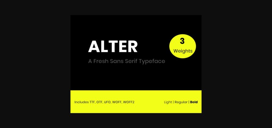 Alter Font Poster 5