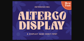 Altergo Display Font Poster 1